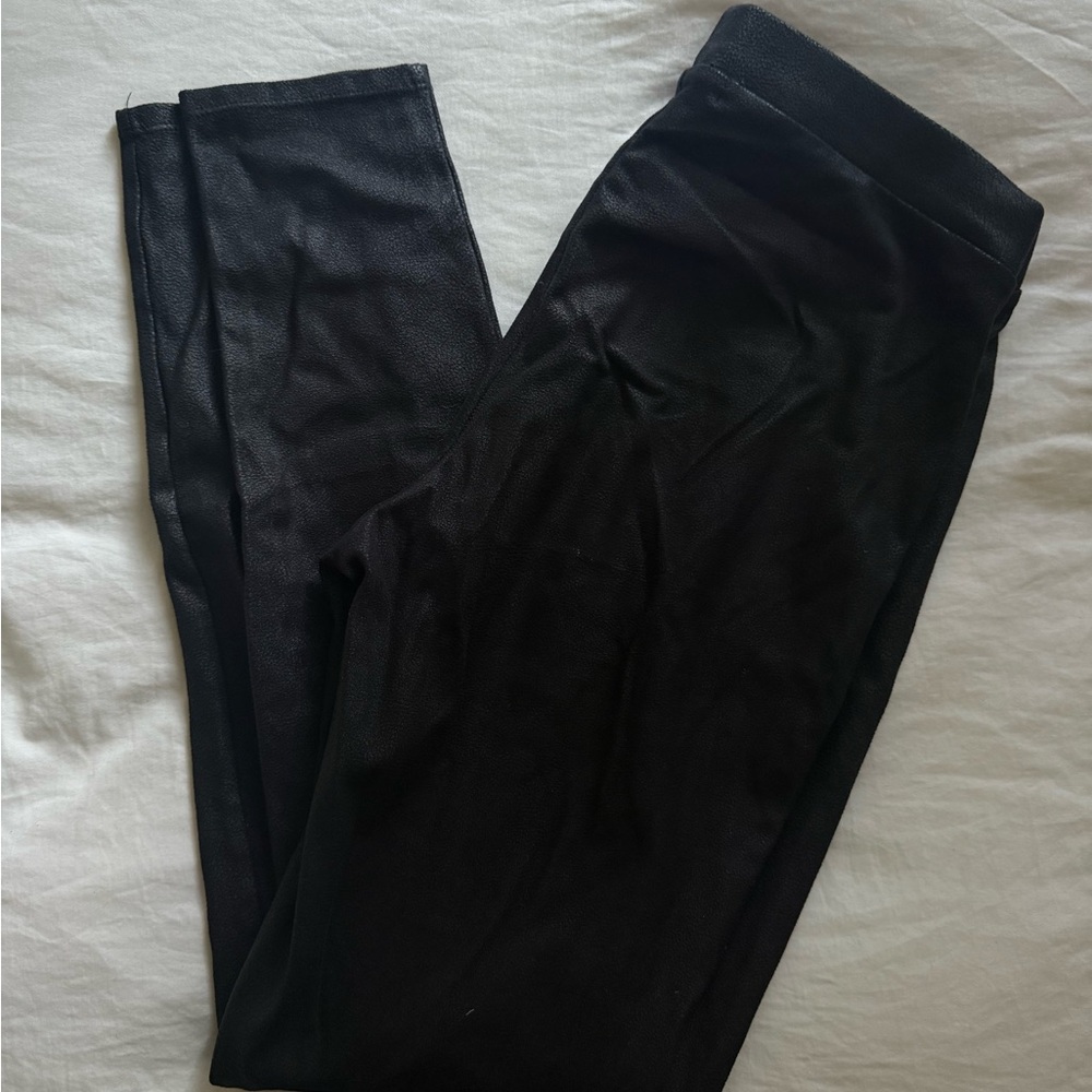 Black Faux Leather Leggings